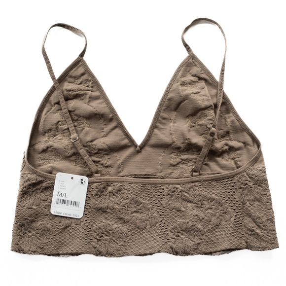NWT Free People Candy Seamless Bra in Sand Sz Med/Lrg - Picture 6 of 16